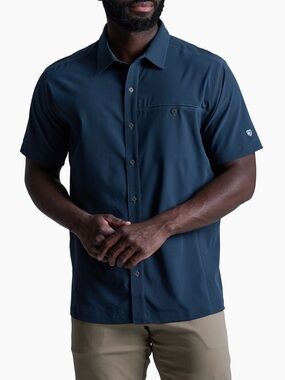 Kuhl Renegade Men's Short-Sleeve Button-Down Shirt - Pirate Blue